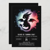 Fairytale Dragon誕生日カスタマイズ 招待状 (正面/裏面)