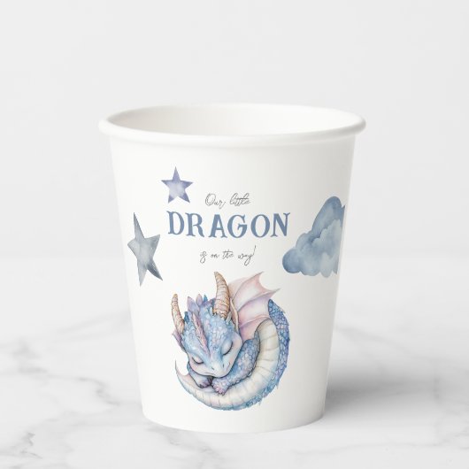 Fairytale Dreamy Dragon Baby Shower 紙コップ (正面)