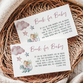 Fairytale Dreamy Dragon Pink Princess Baby Shower  エンクロージャーカード