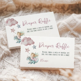 Fairytale Dreamy Dragon Pink Princess Baby Shower  エンクロージャーカード