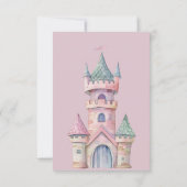 Fairytale Dreamy Dragon Pink Princess Baby Shower  サンキューカード (裏面)