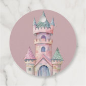Fairytale Dreamy Dragon Pink Princess Baby Shower  フェイバータグ (裏面)