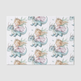 Fairytale Dreamy Dragon Pink Princess Baby Shower  薄葉紙