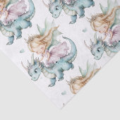 Fairytale Dreamy Dragon Pink Princess Baby Shower  薄葉紙 (詳細)
