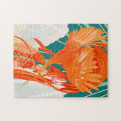 Fairytale Firebird Golden Cage Illustration ジグソーパズル (横)