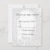 Fairytale Floral Garden Arch Wedding RSVP Card (正面)