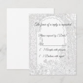 Fairytale Floral Garden Arch Wedding RSVP Card (正面/裏面)
