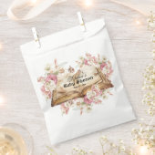 Fairytale Flowers Rose Baby Shower フェイバーバッグ (クリップ留めされた状態)