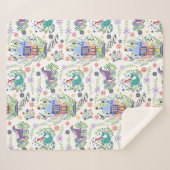 Fairytale Folk Art Throw Sherpa Blanket シェルパブランケット (正面(横))