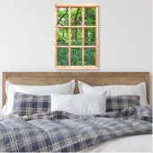 Fairytale Garden 3D Effectウィンドウビュー写真 キャンバスプリント (インサイチュ (寝室))