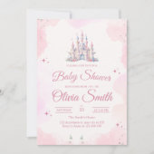 Fairytale Girl Baby Shower, Princess Baby Shower 招待状 (正面)