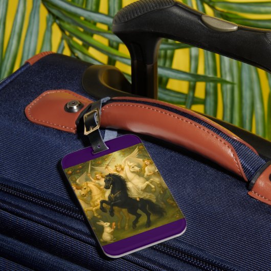 "FairyTale Horses and Angels Luggage Tag ラゲッジタグ (正面インサイチュ1)