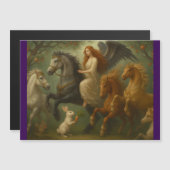 Fairytale Horses and Angels Magnetic Card (正面/裏面)