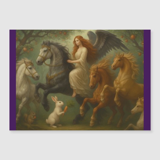 Fairytale Horses and Angels Magnetic Card (正面)