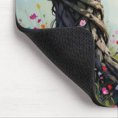 Fairytale Inspired Fairy and Whimsical Tree マウスパッド (コーナー)