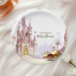 Fairytale Magic and Enchanted Story  Baby Shower ペーパープレート<br><div class="desc">Make your baby shower even more magical with our Once Upon a Time Fairytale Castle Baby Shower Paper Plates. Designed to complement your princess-themed celebration, these plates feature a whimsical fairytale castle adorned with soft pastel hues, sparkling details, and delicate gold accents. The enchanting design brings a sense of wonder...</div>