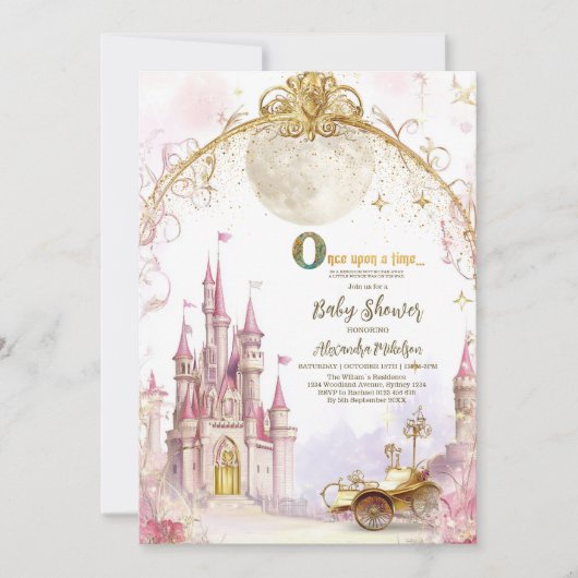 Fairytale Magic and Enchanted Story  Baby Shower 招待状 (正面)