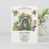 fairytale mushroom forest baby shower girl 招待状 (スタンド正面)