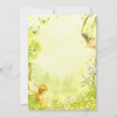 fairytale mushroom forest baby shower girl 招待状 (裏面)