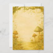 fairytale mushroom forest baby shower girl 招待状 (裏面)
