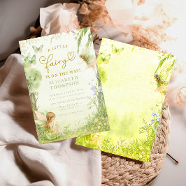 fairytale mushroom forest baby shower girl 招待状