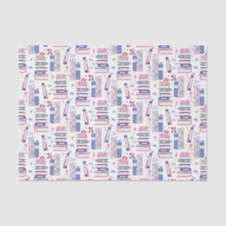 Fairytale Pile of Books Gray White 薄葉紙