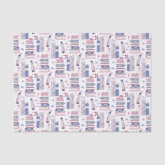 Fairytale Pile of Books Gray White 薄葉紙 (正面)