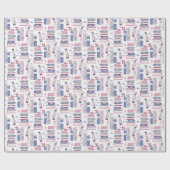 Fairytale Pile of Books White ラッピングペーパー (フラット)