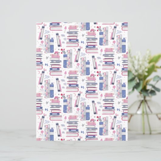 Fairytale Pile of Books White Scrapbook Paper (スタンド正面)