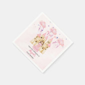 Fairytale Pink Castle Princess All Ages Birthday スタンダードカクテルナプキン (角)
