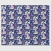 Fairytale Pop Up Book Castle Blue ラッピングペーパー (フラット)