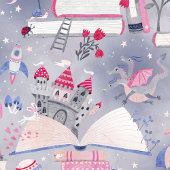 Fairytale Pop Up Book Castle Gray ラッピングペーパー