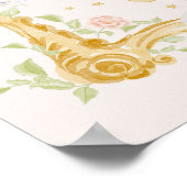 fairytale princess baby shower welcome sign ポスター (角)