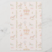 Fairytale princess carousel baby shower bingo チラシ (裏面)