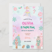 Fairytale Princess Girl Birthday 招待状 (正面)