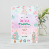 Fairytale Princess Girl Birthday 招待状 (スタンド正面)