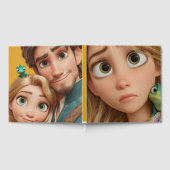 Fairytale Princess Wedding Guest Book Long Golden  ゲストブック (全面)