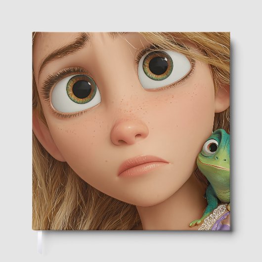 Fairytale Princess Wedding Guest Book Long Golden  ゲストブック (正面)