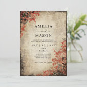 Fairytale Red Roses Wedding Invitation 招待状 (スタンド正面)