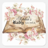 Fairytale Royal Baby Shower スクエアシール (正面)