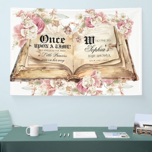 Fairytale Royal Baby Shower Welcome Sign 横断幕 (トレードショー)