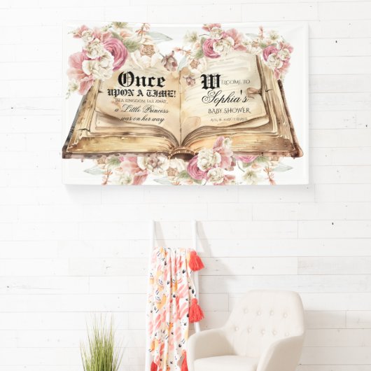 Fairytale Royal Baby Shower Welcome Sign 横断幕 (インサイチュ)