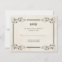 Fairytale RSVP応答カード 出欠カード