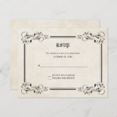 Fairytale RSVP応答カード 出欠カード (正面/裏面)