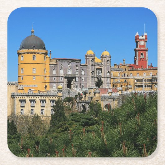 Fairytale Sintra Palace写真,ポルトガル スクエアペーパーコースター (正面)