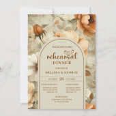 Fairytale Terracotta Ivory Sage Floral Rehearsal  招待状 (正面)