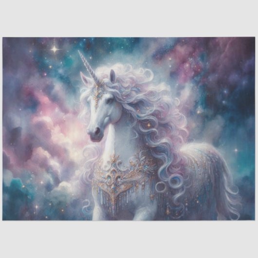 Fairytale Unicorn & Galaxy Craft Decoupage  薄葉紙 (正面)