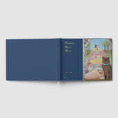 Fairytale Wedding Cats 10.5" x 8.25" Gold ゲストブック (全面)