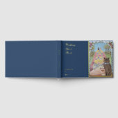 Fairytale Wedding Cats 9" x 6" Gold ゲストブック (全面)