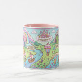 Fairytale World Map Magical Fantasy Kids Mug マグカップ (中央)